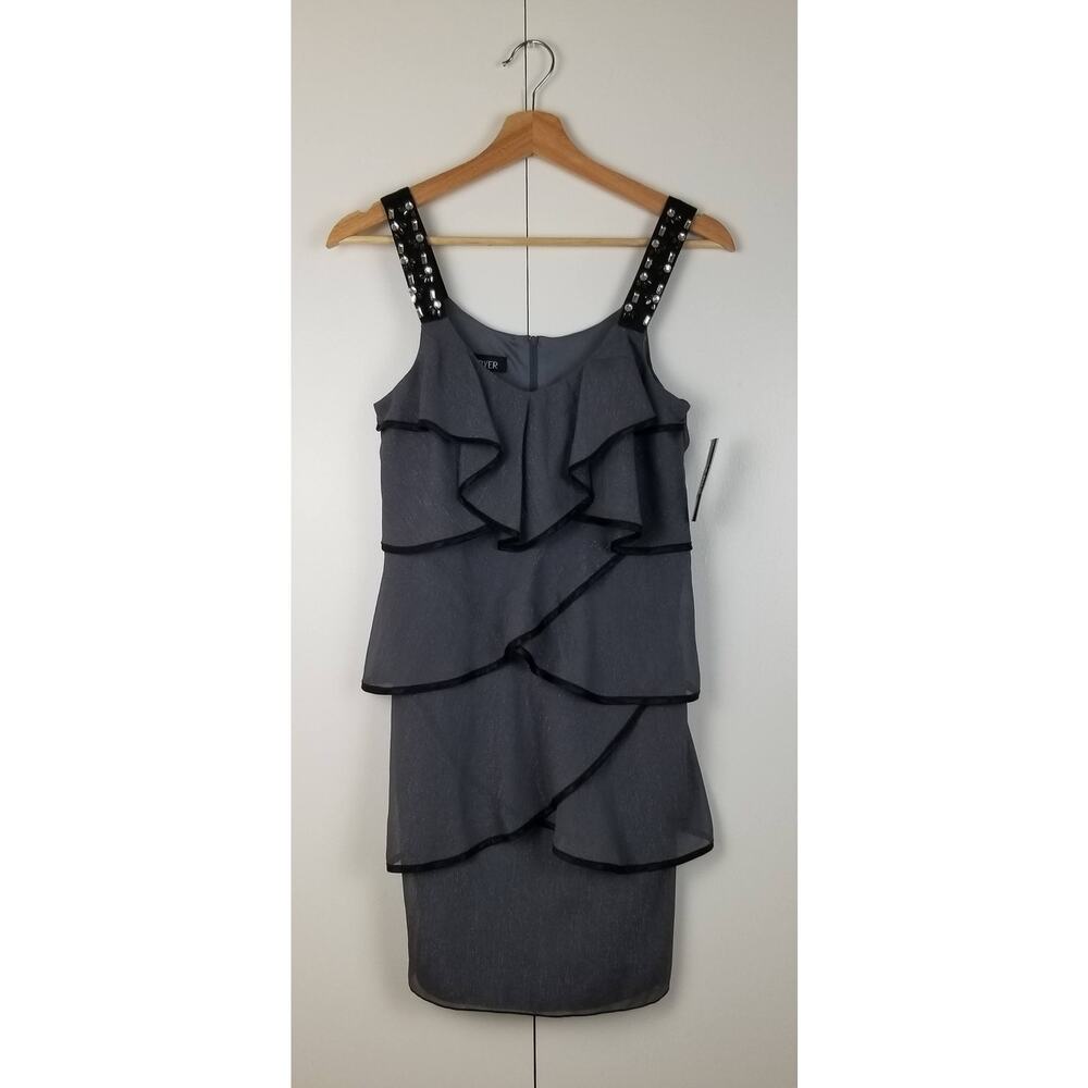 NWT A. Byer Ruffle Shift Midi Dress |  M
